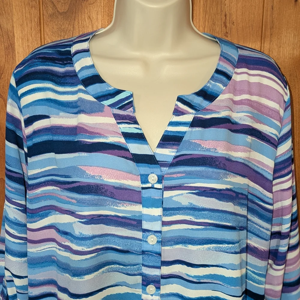 Bon‎ Worth Pastel Striped Blouse